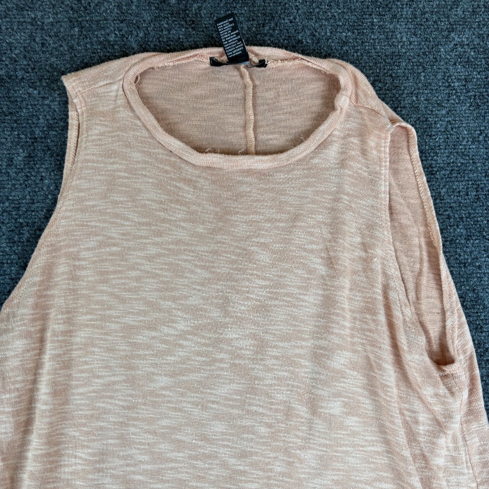 Forever 21 Tank Top Womens‎ Medium Heather Peach Tight Knit Round Neck Summer